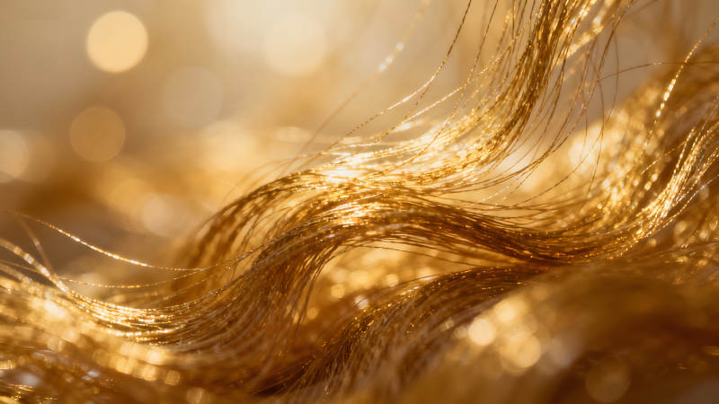 金发特写阳光闪耀-图片