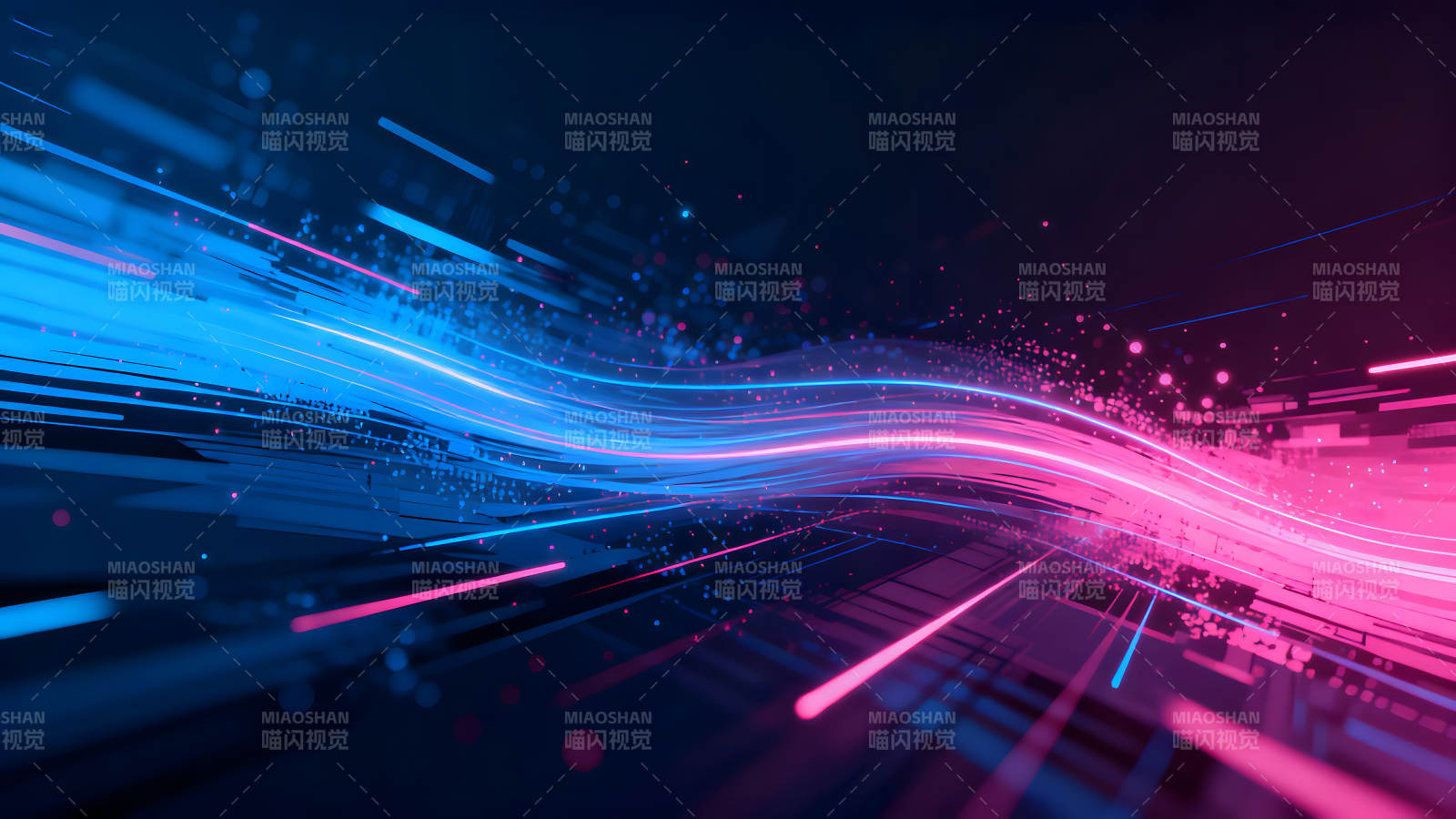 绚丽光线流动科技感十足-图片