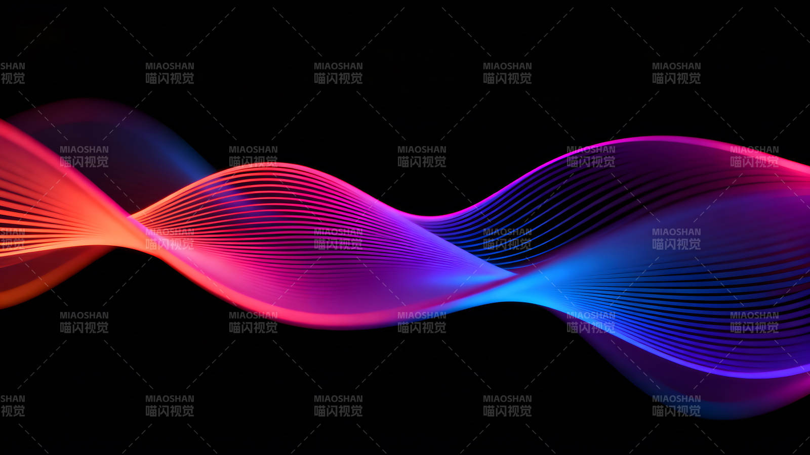 抽象炫彩線條舞動(dòng)-圖片