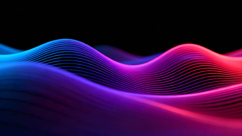 藍(lán)色紫色紅色漸變線條抽象畫(huà)面-圖片