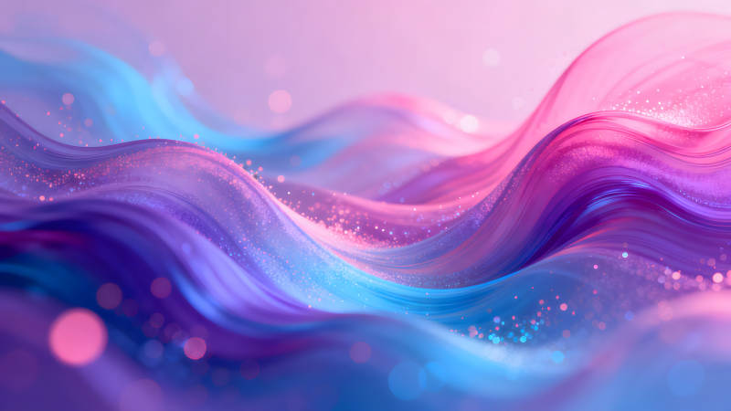 抽象流动色彩梦幻背景-图片