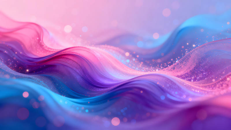 夢幻色彩的抽象波浪背景-圖片