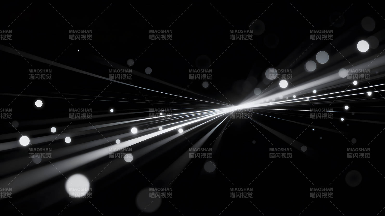 光线和圆点在黑色背景上-图片