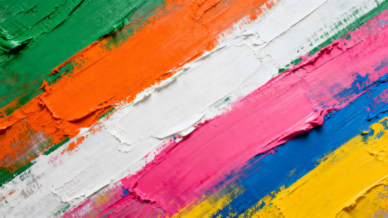 油画色彩纹理的抽象构成-图片