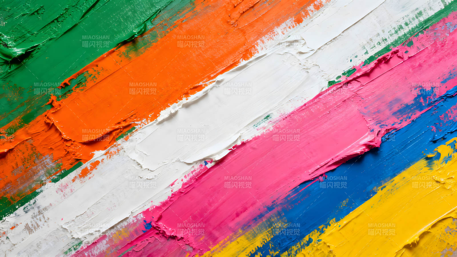 油画色彩纹理的抽象构成-图片