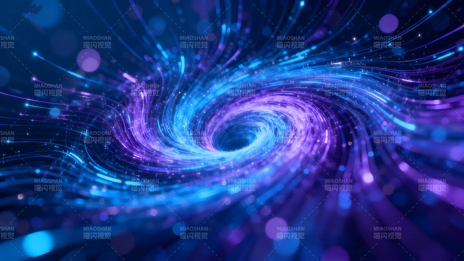 光线漩涡蓝色紫色特效-图片