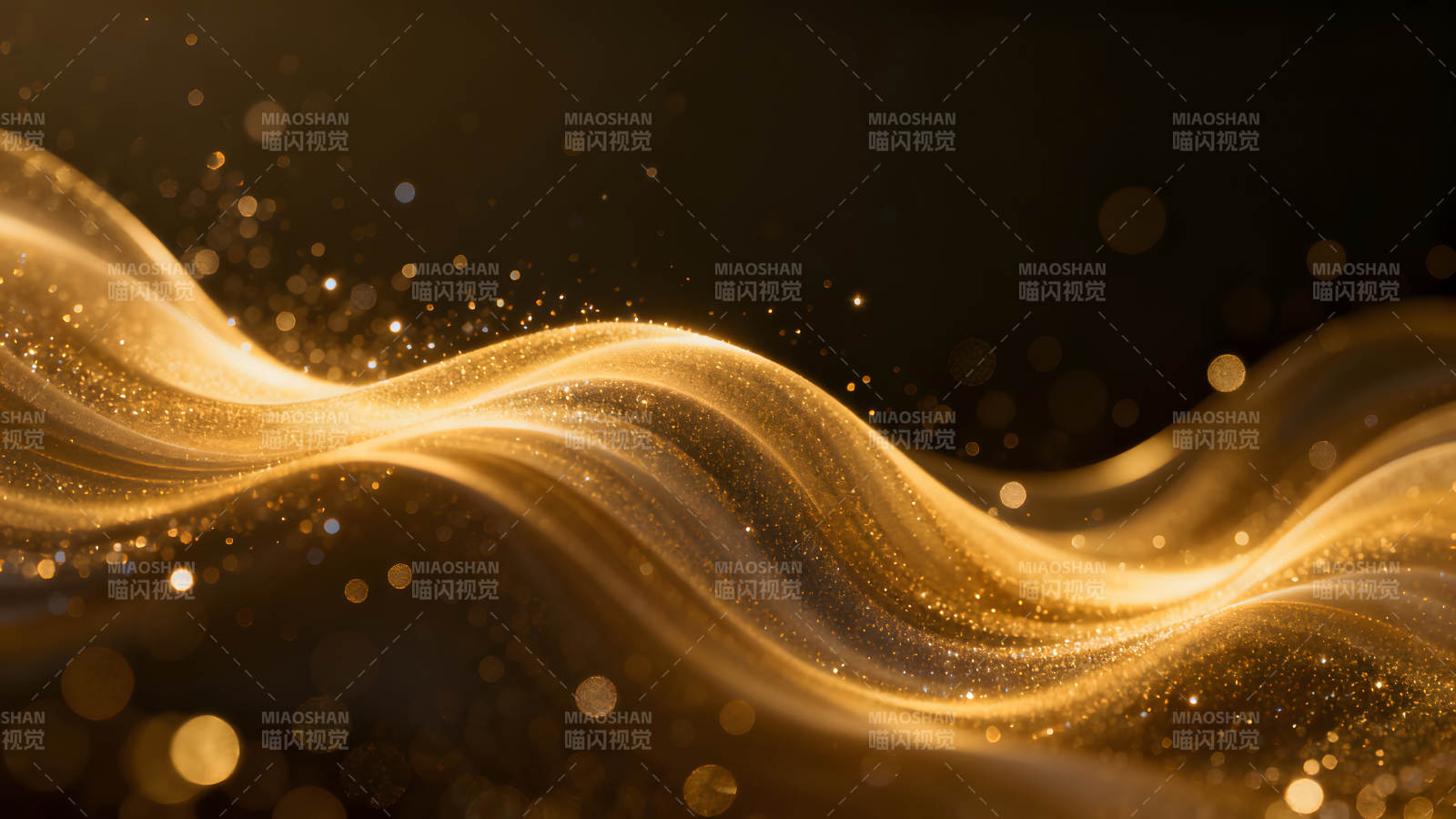 金色光线流动梦幻背景-图片