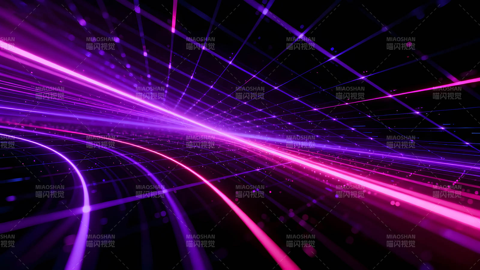 紫色光线交织的未来科技感图像-图片