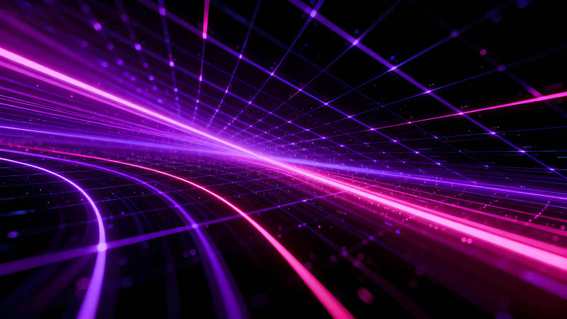 紫色光线交织的未来科技感图像-图片