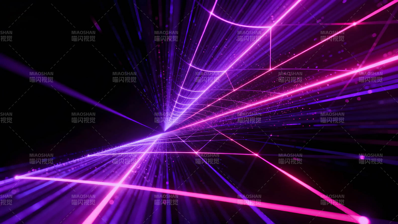 紫色霓虹燈光線科技感十足的畫面-圖片