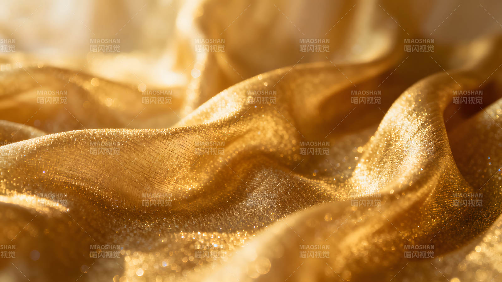 金光闪耀的褶皱绸缎-图片