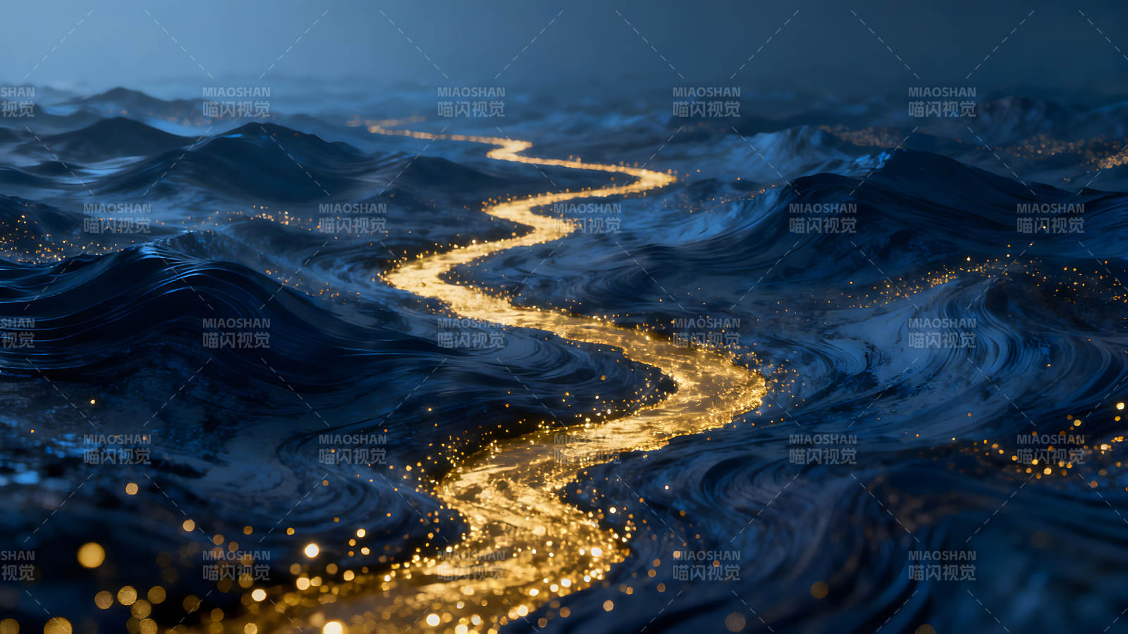 夜海光河唯美意境-图片