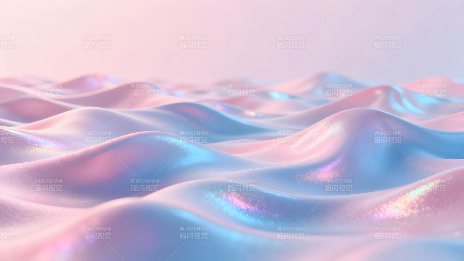 夢幻色彩的柔美波浪-圖片