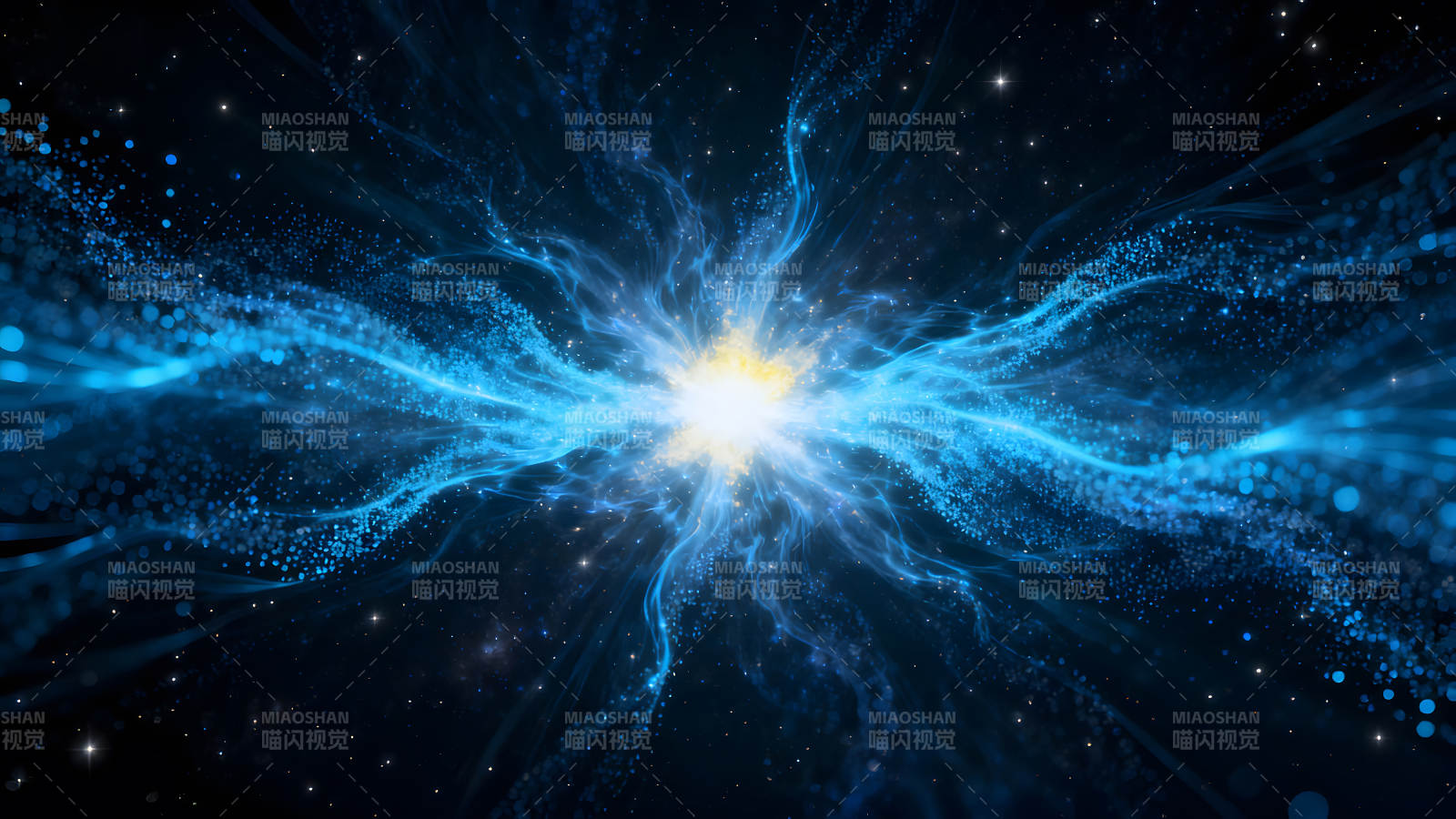 宇宙能量爆发耀眼的光芒与星辰-图片