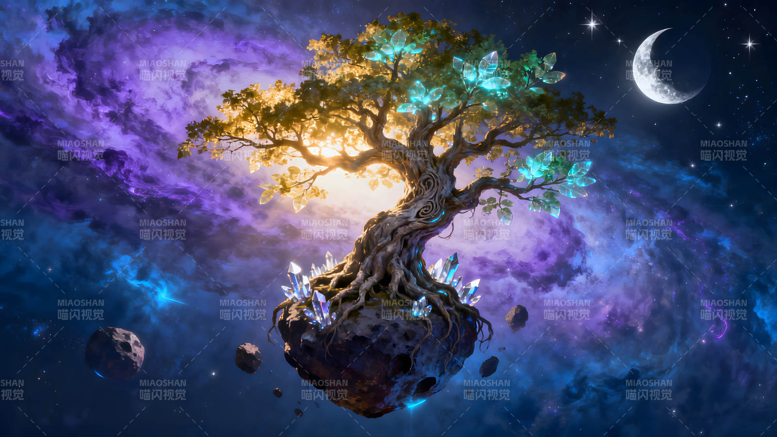 夢(mèng)幻宇宙樹木生機(jī)勃勃-圖片