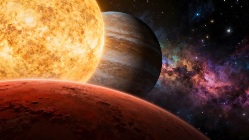 宇宙行星星云絢麗景象-圖片