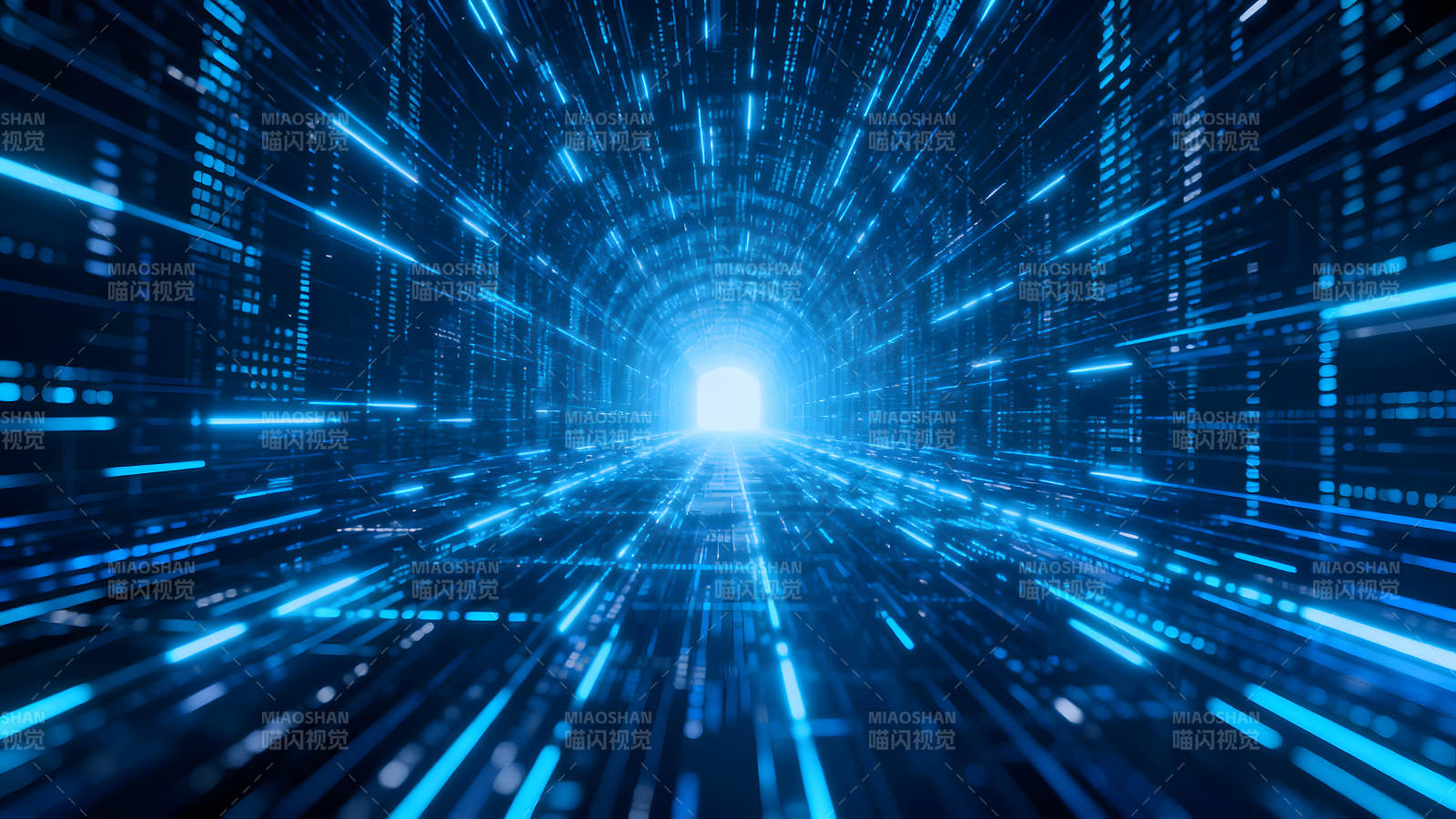 數字隧道藍光科技感-圖片