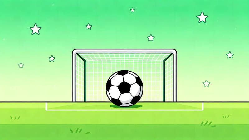 足球门前场景星星点缀-图片