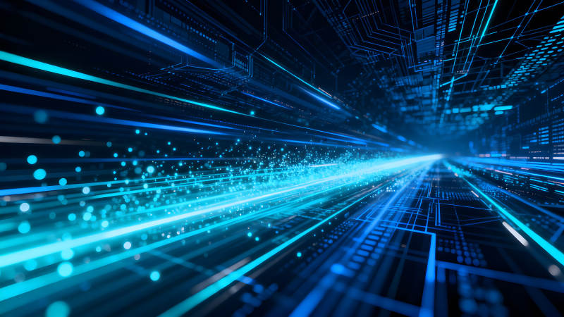 未來科技感藍(lán)光通道-圖片