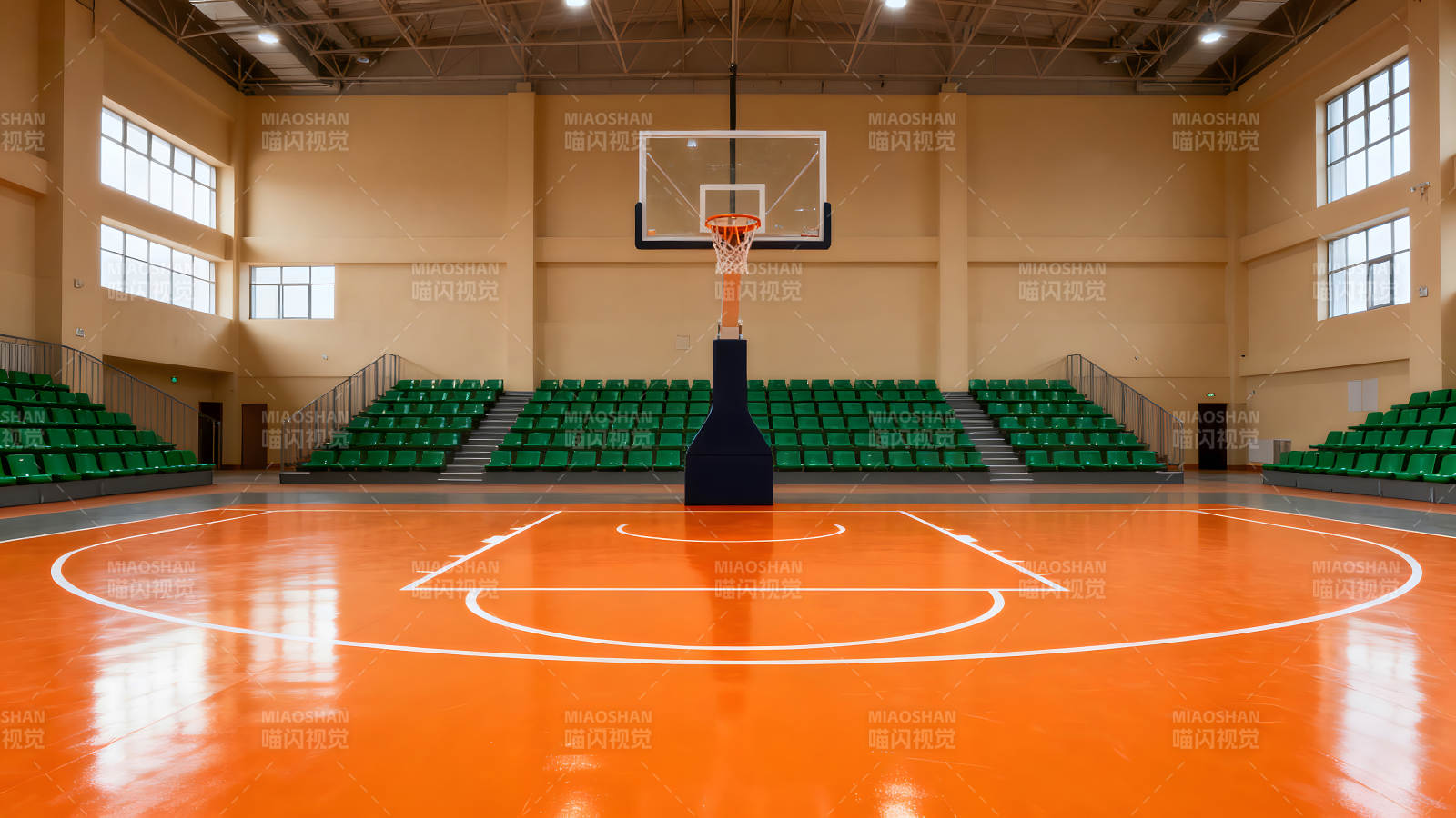 空旷篮球馆内场景象图片