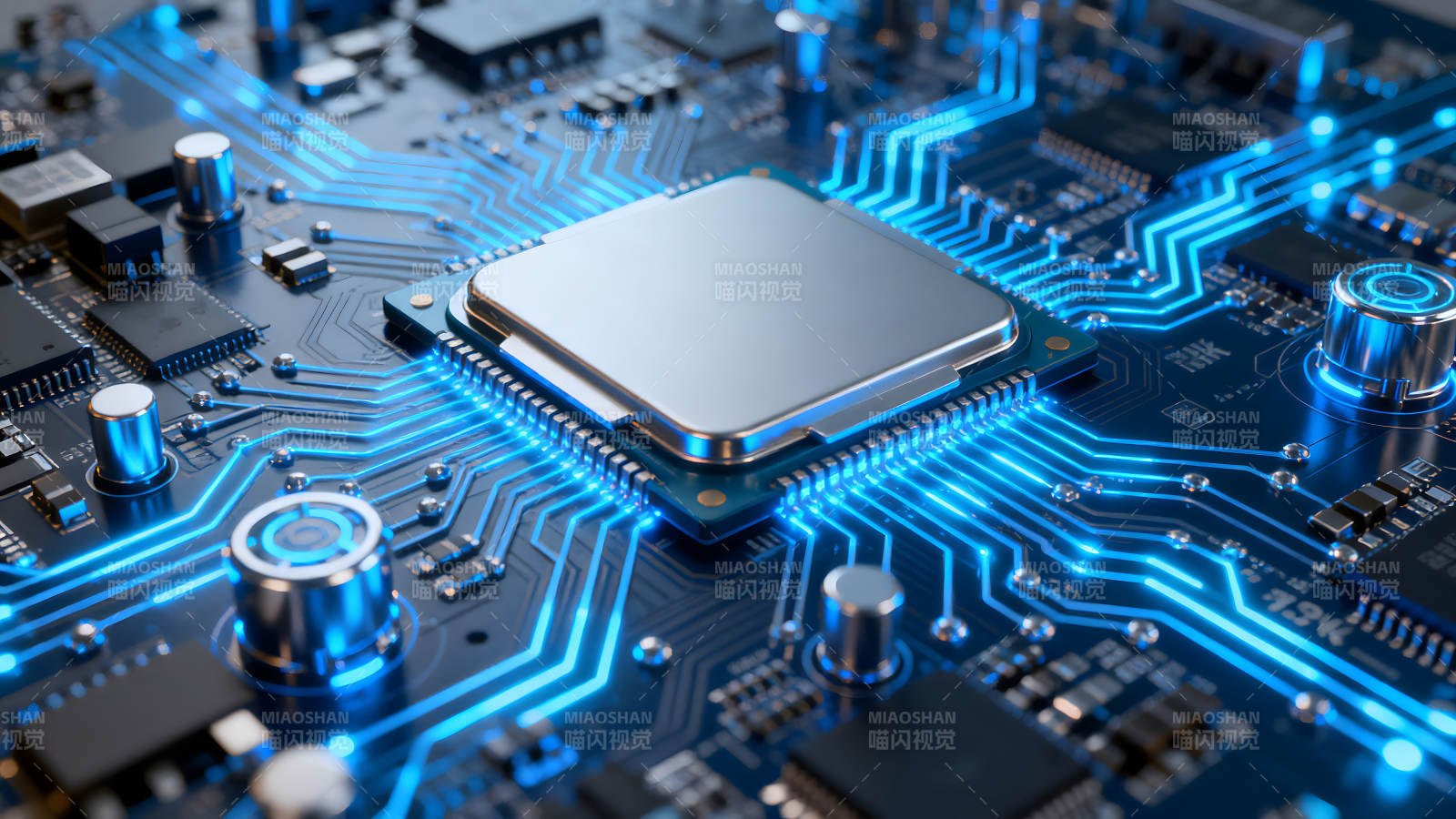电路板特写科技感十足-图片