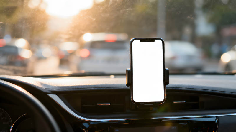 车内手机显示屏照片-图片