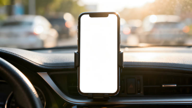 車內手機導航展示-圖片