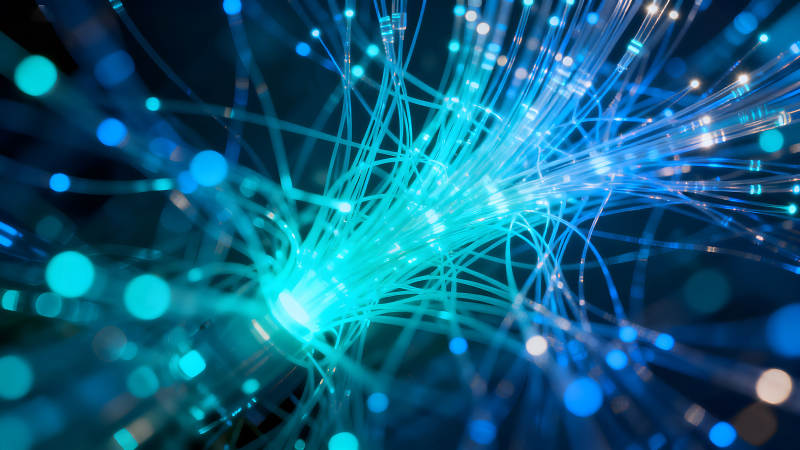 光纤束发光特写-图片