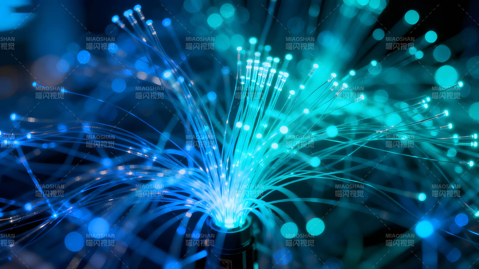 光纤束发光特写科技感十足图片