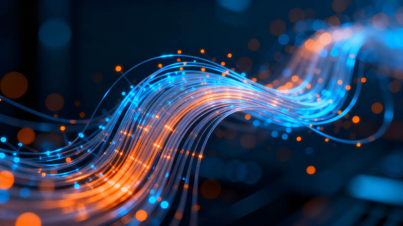 光纖數據傳輸科技感畫面-圖片