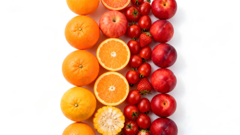 繽紛水果排列展示-圖片