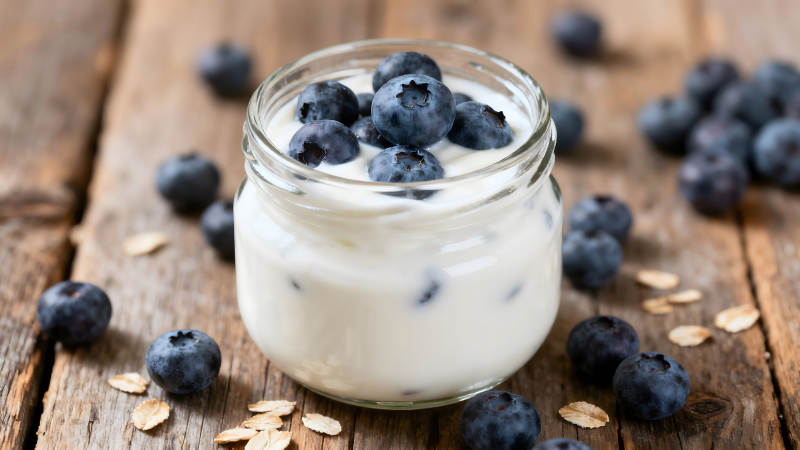 藍(lán)莓酸奶特寫圖片