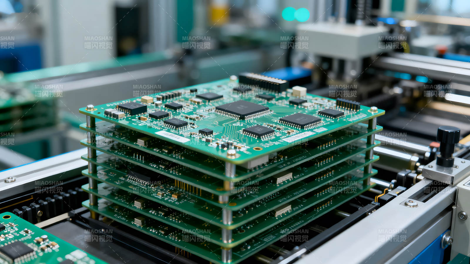 电路板堆叠组装细节展示-图片