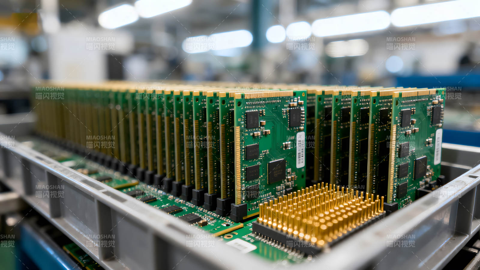 堆疊的電子元件近景特寫圖片