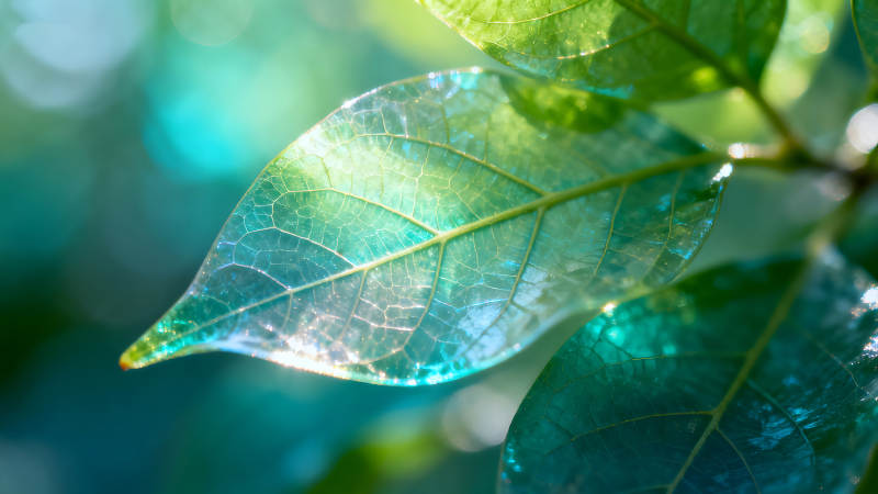 透光叶片细节自然光影梦幻-图片