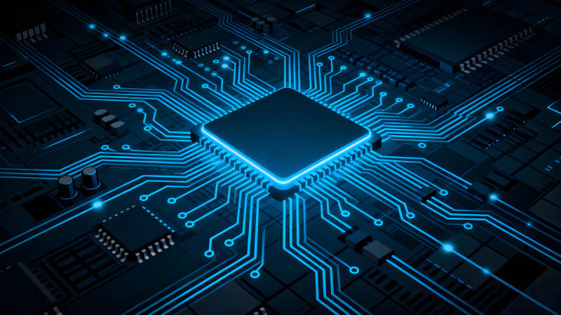 电路板科技蓝光渲染-图片