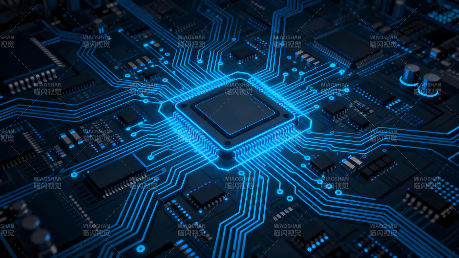 电路板特写科技感十足-图片