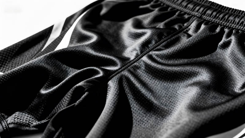 黑色運動短褲特寫-圖片