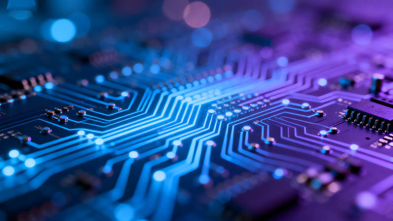 电路板特写科技感十足图片