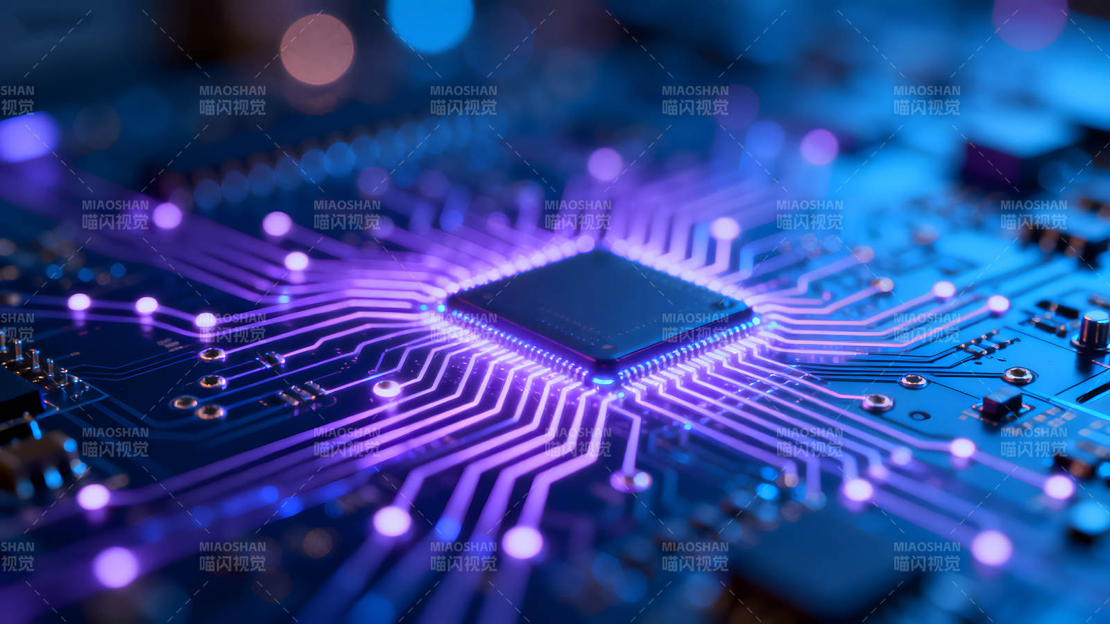 电路板细节图科技感十足图片