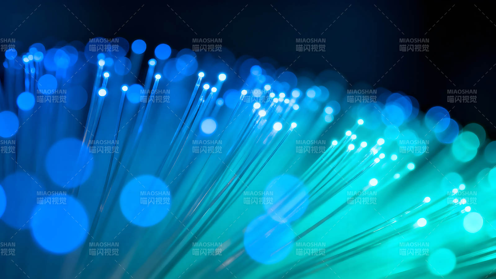 藍光光纖的抽象藝術-圖片