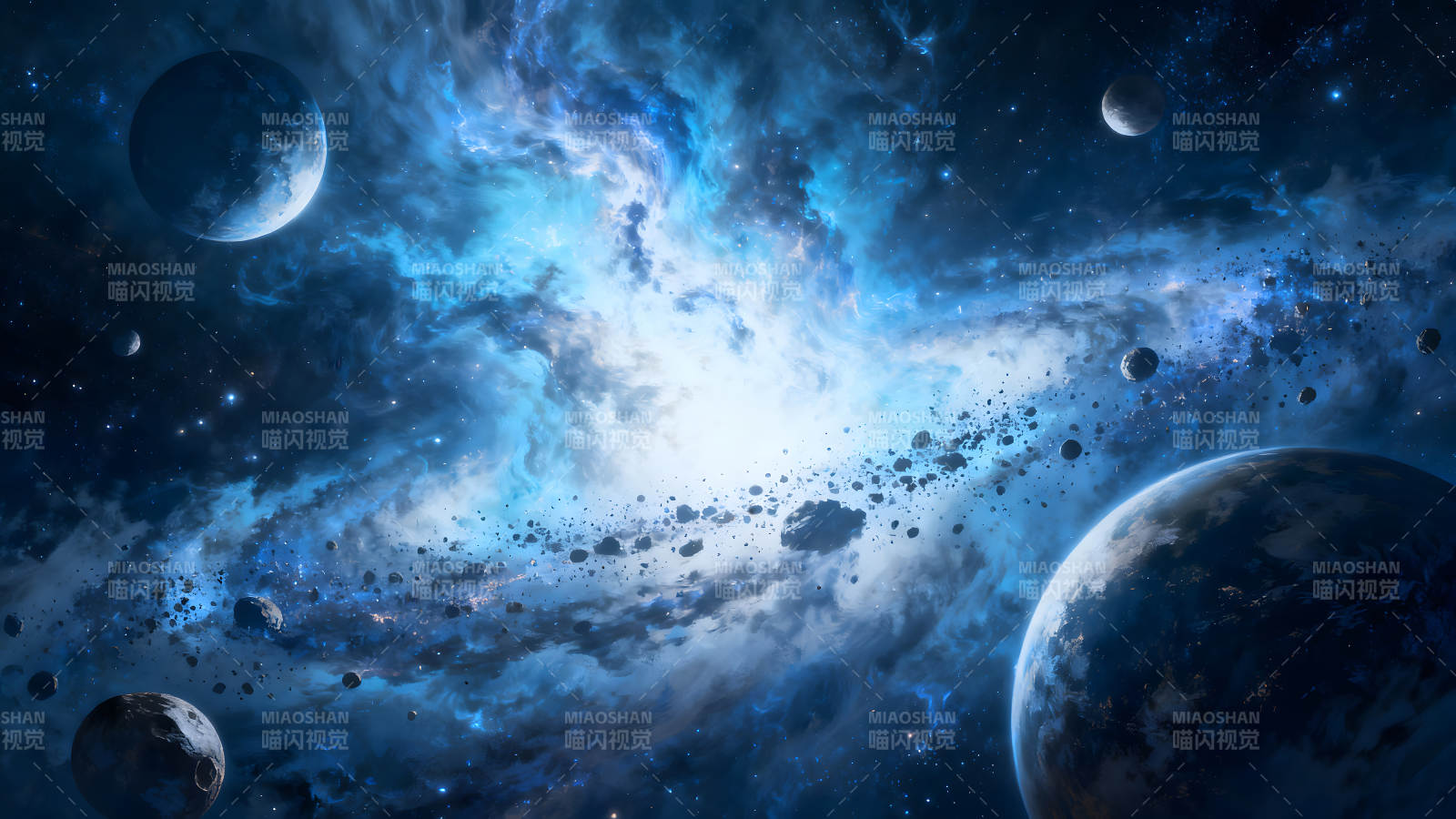 星云宇宙空间行星场景-图片