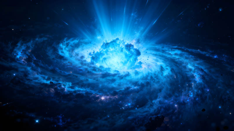 宇宙星云爆發壯麗的景象-圖片