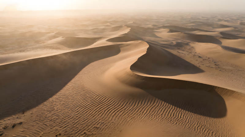 沙漠沙丘光影流淌-圖片