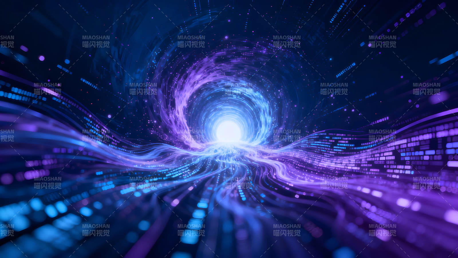 数据穿梭时空隧道光芒-图片