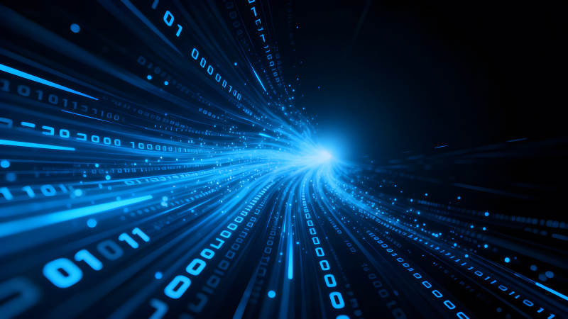 数据传输通道蓝光数字洪流-图片