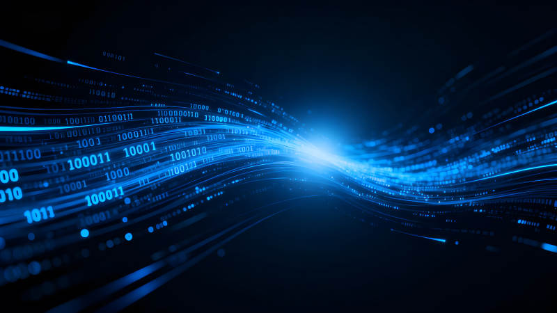 抽象蓝色数据流-图片