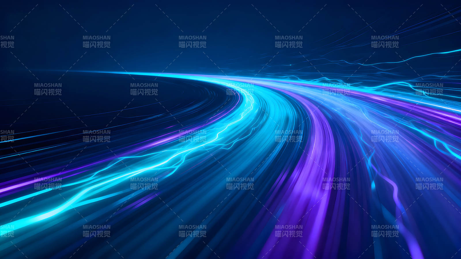 光速通道能量軌跡藍(lán)色霓虹抽象視覺圖片