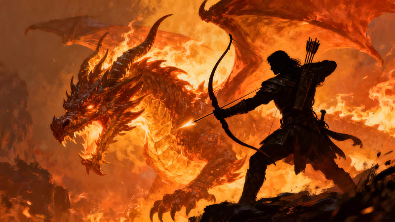 勇者射龙火龙喷焰-图片