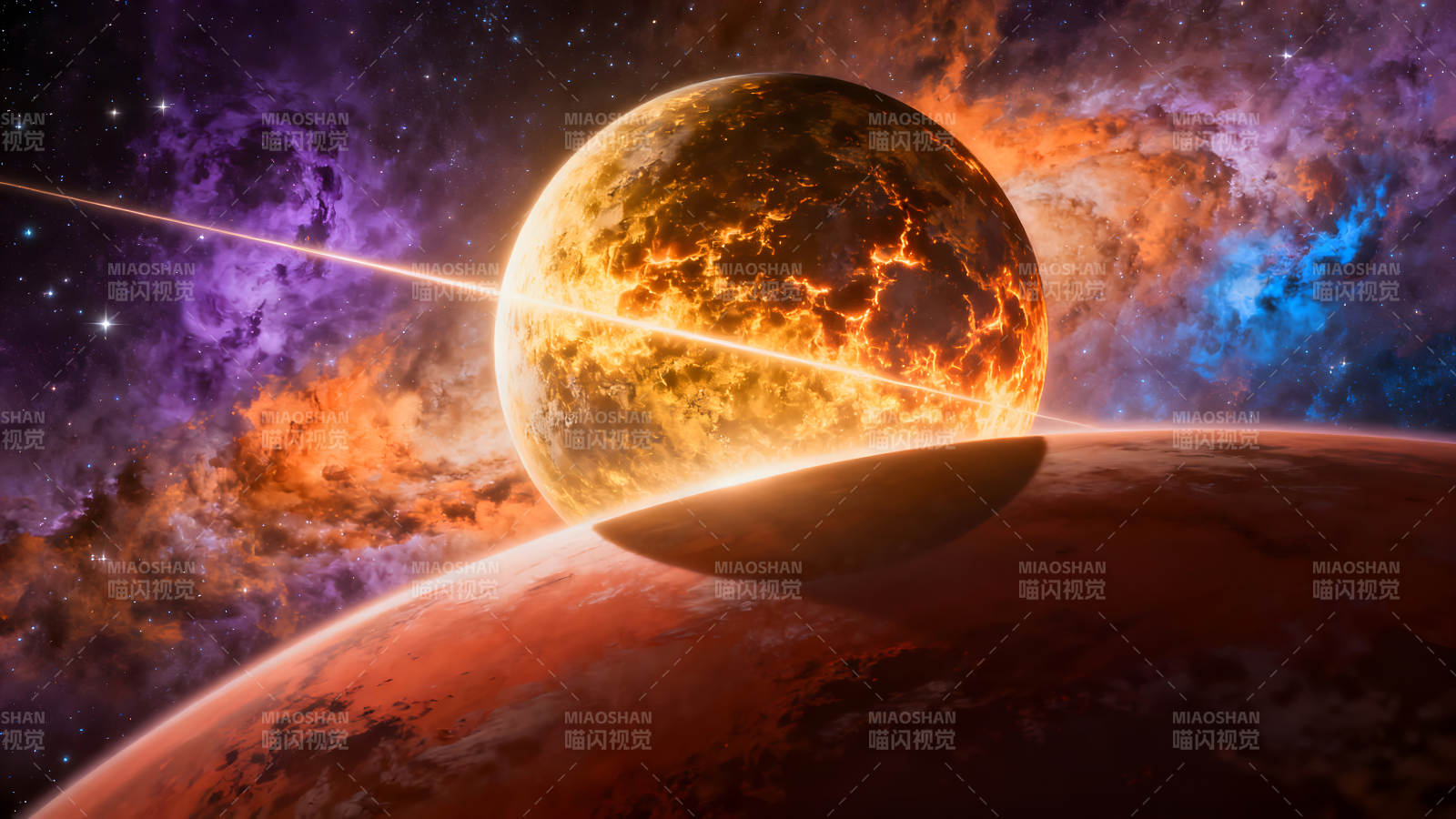 宇宙行星相遇奇觀-圖片